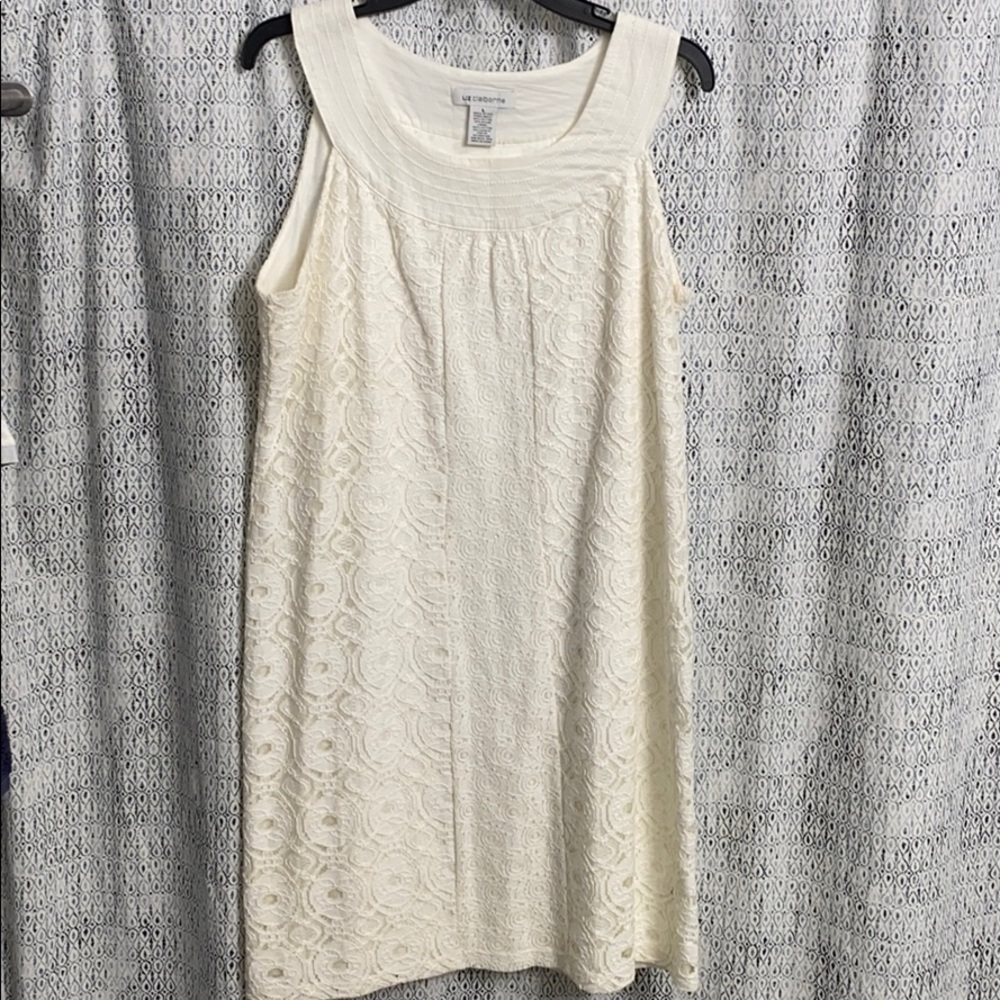 White lace summer cocktail dress